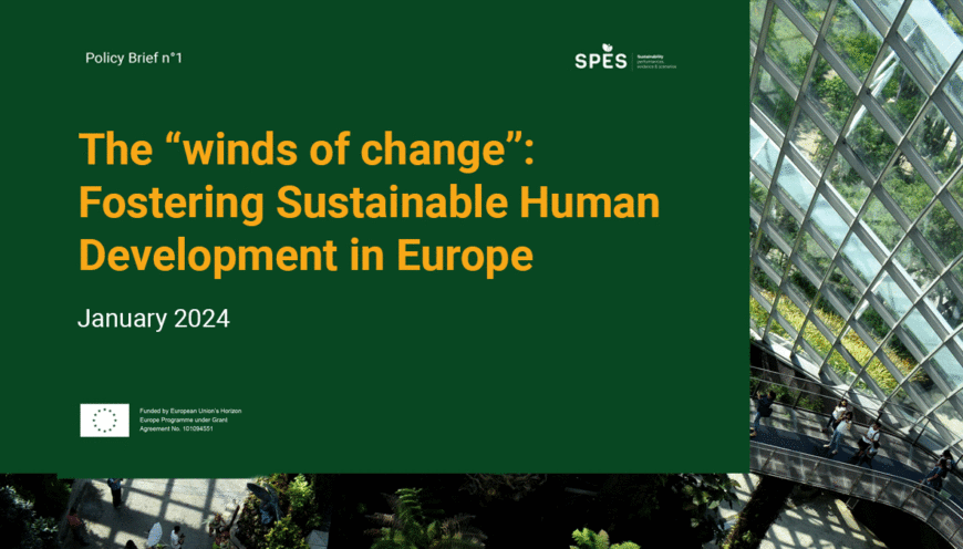 The “winds of change”: Fostering Sustainable Human Development in Europe